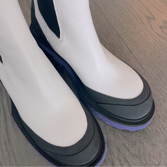 off white leather boots - Picture 3 of 5